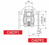 07F - CHO72/73 FA - D=200/165/130mm - b=111mm - Felfogató perem Felfogató pereme - CHO hajtóműhöz