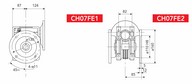 07FC - CHO72/73 FB - D=200/165/130mm - b=85mm - Felfogató perem Felfogató pereme - CHO hajtóműhöz