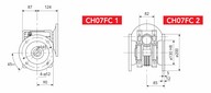 07FE - CHO72/73 FC - D=160/130/110mm - b=85mm - Felfogató perem Felfogató pereme - CHO hajtóműhöz