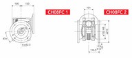 08FC - CHO82/83 FB - D=210/176/152mm - b=110,5mm - Felfogató perem Felfogató pereme - CHO hajtóműhöz
