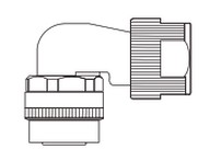 Jeladó csatlakozó 90°-os - ASD-B3 / ASD-A3 motor oldali 1kw ~ 3kw-ig (1010~1830)