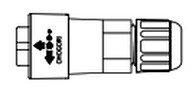 Jeladó csatlakozó IP67 - ASD-B3 / ASD-A3 motor oldali 750W-ig