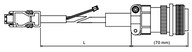 Jeladókábel felxibilis - 3 m absz. jeladó 1~3kW-ig ECM-B3 / ECM-A3 (1010~1830)