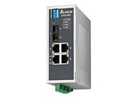 Switch - 5x port 100Mbit Ethernet, 1x optikai port SM, 1x Relé kim.,Táp 12~48VDC - Delta Hálózati eszközök