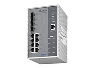 Switch menedzselhető 8x port 100 Mbit, 4x port SFP, 4x port GbE, PoE, Táp 48 VDC - Delta Hálózati eszközök