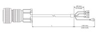 Tápkábel - 3 méter 2~3kW-ig  ECM-B3 / ECM-A3 Szervomotorokhoz (1820~1830)