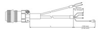 Tápkábel fékes - 3 méter 2~3kW (1820~1830) ECMC szervomotorokhoz
